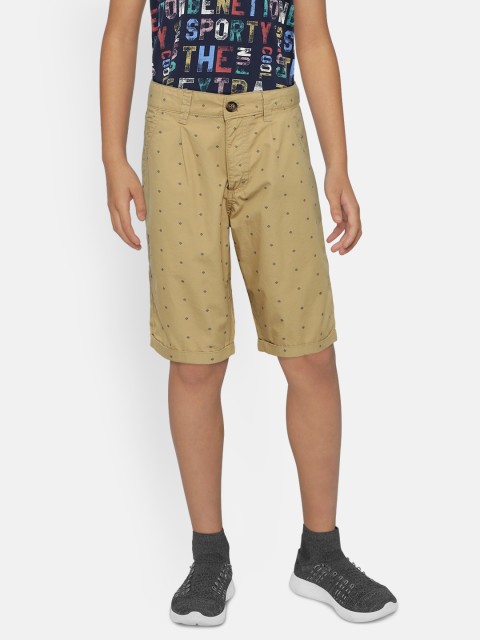 

United Colors of Benetton Boys Beige Printed Regular Fit Shorts