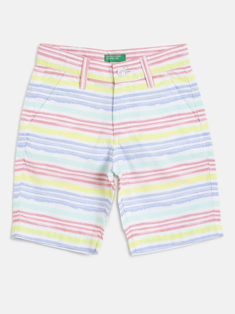

United Colors of Benetton Boys Multicoloured Striped Shorts, Multi