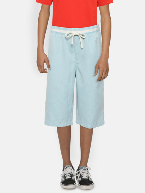 

United Colors of Benetton Boys Blue Solid Shorts
