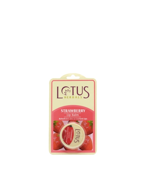 

Lotus Herbals Sustainable Strawberry Lip Balm, Red