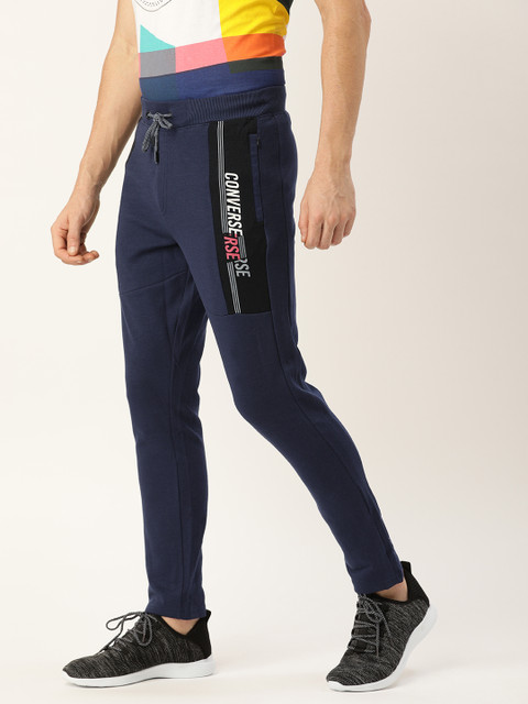 

Converse Men Navy Blue Solid Straight Fit Track Pants