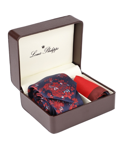 

Louis Philippe Men Red & Navy Blue Accessory Gift Set
