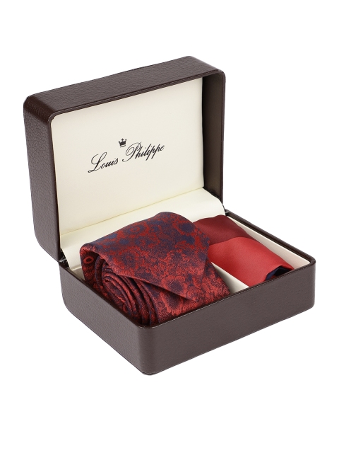 

Louis Philippe Men Red & Navy Blue Accessory Gift Set