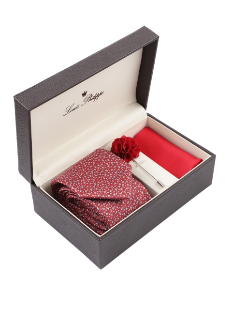

Louis Philippe Men Red & Grey Accessory Gift Set