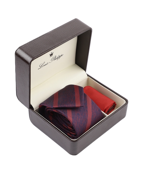 

Louis Philippe Men Blue & Red Accessory Gift Set