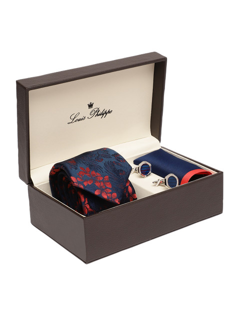 

Louis Philippe Men Navy Blue Accessory Gift Set