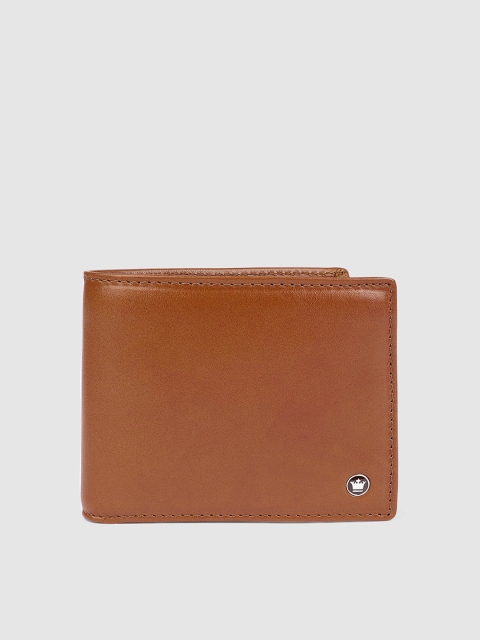

Louis Philippe Men Tan Brown Solid Leather Two Fold Wallet