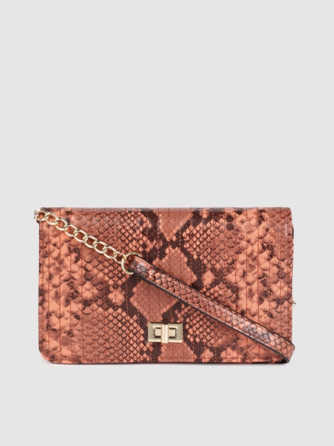 

Accessorize Coral Snakeskin Textured Sling Bag