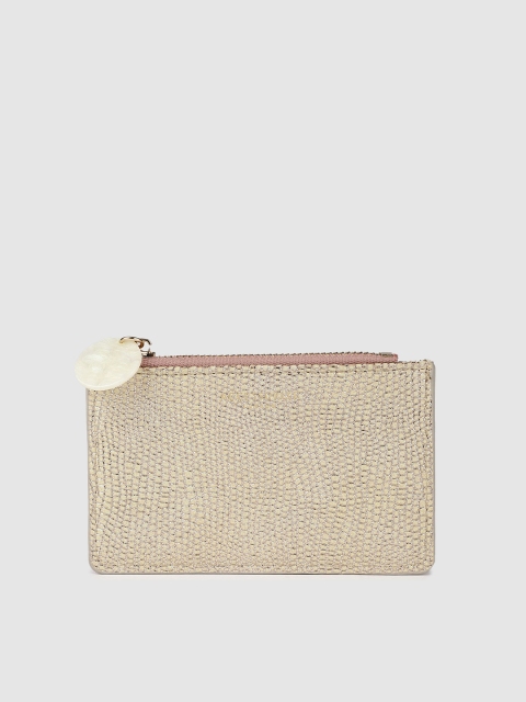 

Accessorize Women Gold-Toned Textured Card Holder