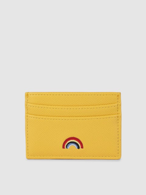 

Accessorize Women Yellow Solid Card Holder