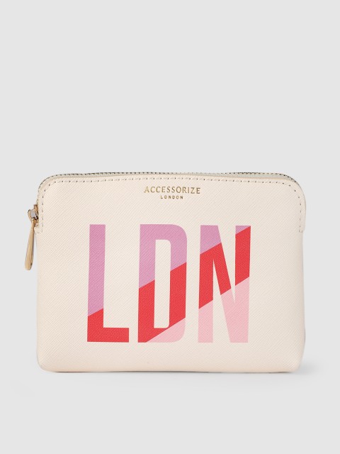 

Accessorize Off-White Printed Clutch