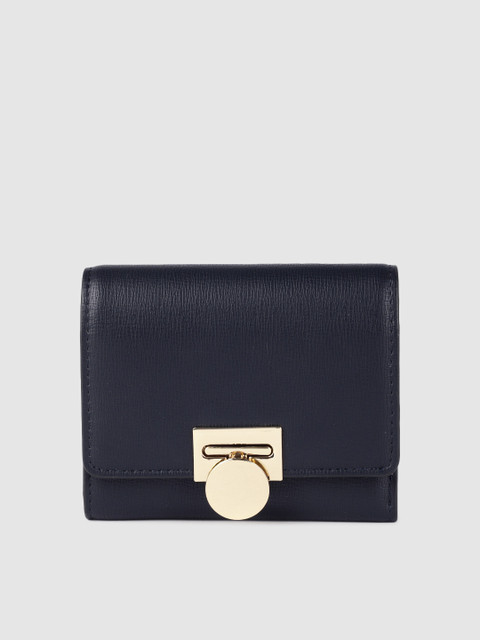 

Accessorize Women Navy Blue Solid Three Fold Wallet
