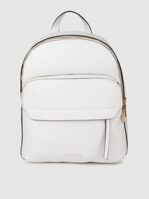 

Accessorize Women White Solid Henrietta Backpack