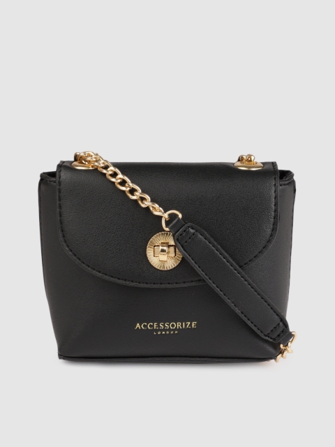 

Accessorize Black Solid Sling Bag