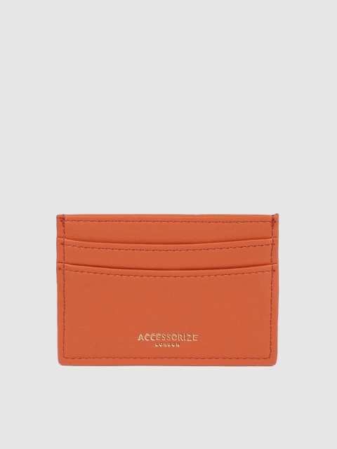 

Accessorize Women Brown Solid Card Holder