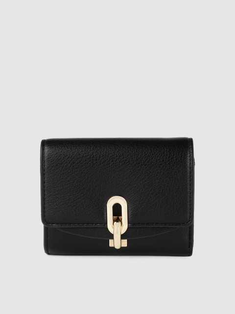 

Accessorize Women Black Solid Three Fold Wallet
