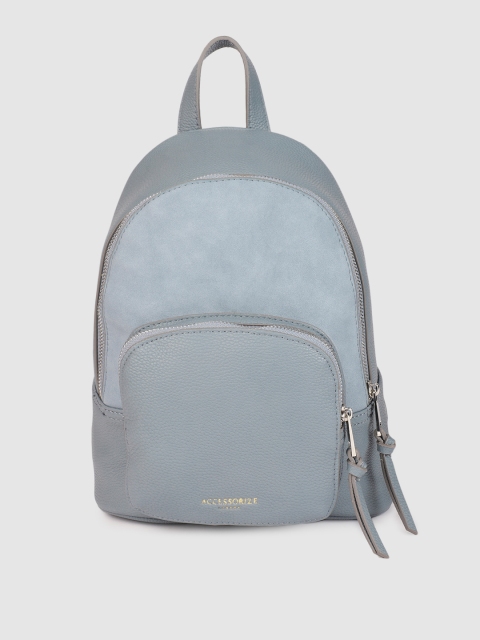 

Accessorize Women Blue Solid Theo Backpack