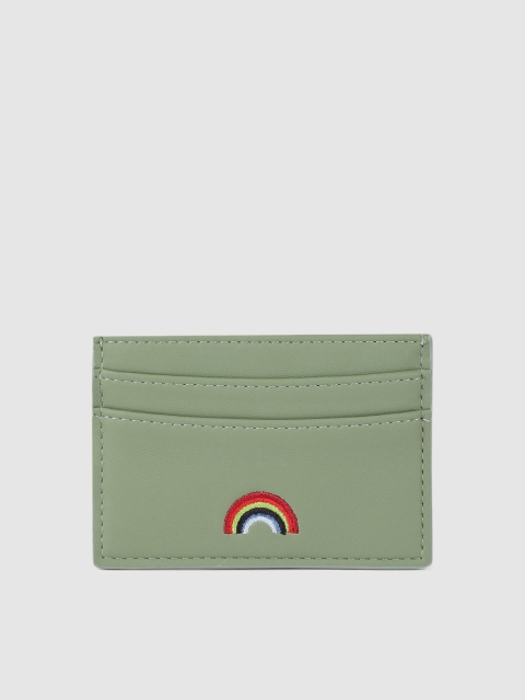 

Accessorize Women Green Solid Card Holder