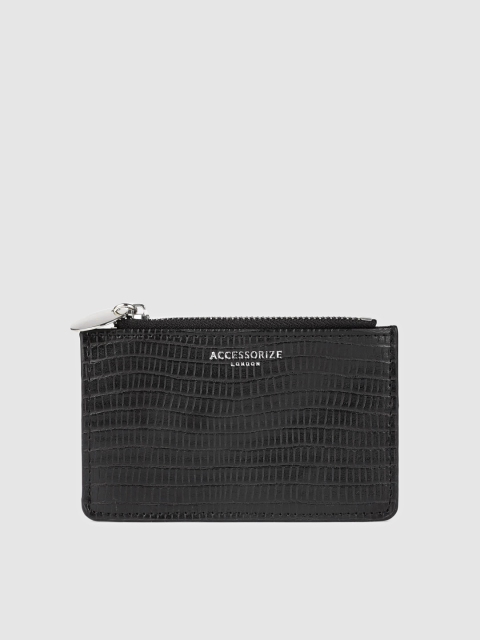 

Accessorize Women Black Textured Card Holder