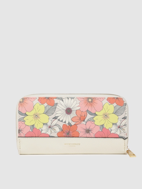 

Accessorize Women Multicoloured Printed Zip Around Wallet, Multi