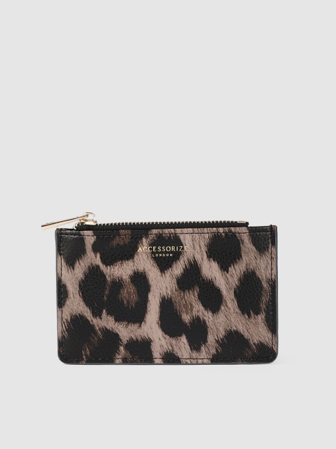

Accessorize Women Brown Leopard Printed Card Holder