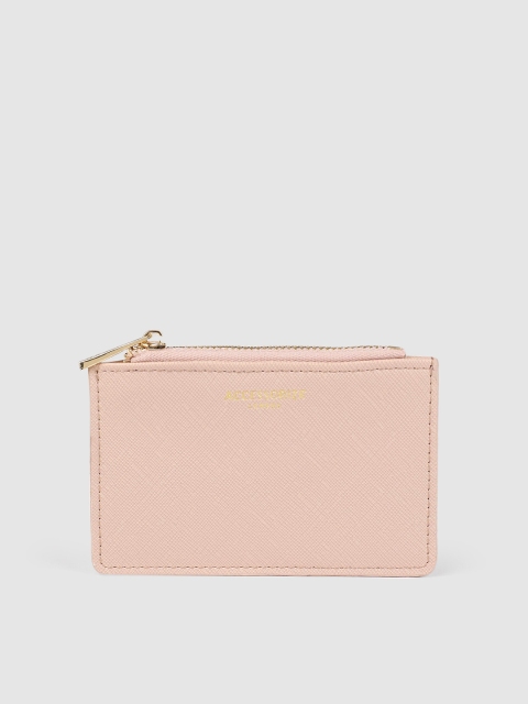 

Accessorize Women Pink Solid Card Holder