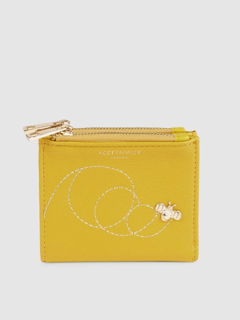 

Accessorize Women Yellow Solid Two Fold Wallet