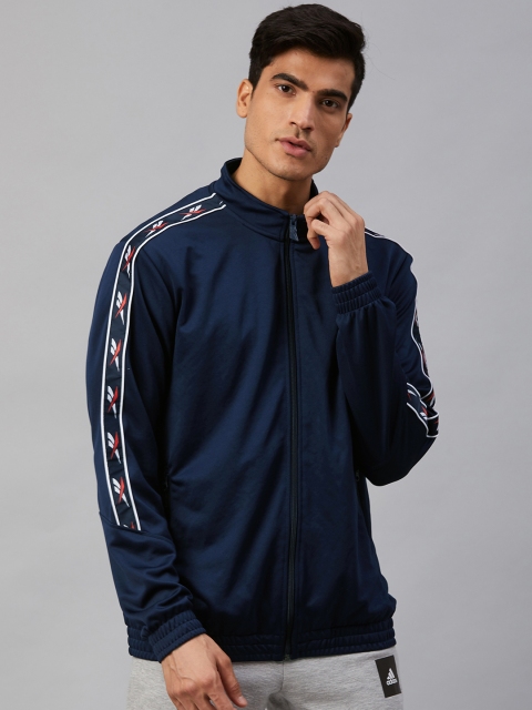 

Reebok Classic Men Navy Blue Vector Tape Lightweight Track Jacket