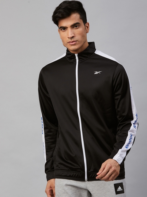 

Reebok Men Black Training Essentials Linear Logo Lightweight Track Jacket