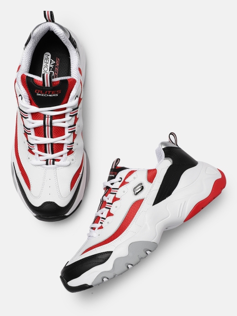 

Skechers Men White & Red D'LITES 3.0 MERRITON Sneakers