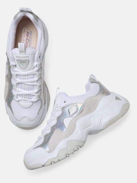 

Skechers Women White D'LITES 3.0 Sneakers