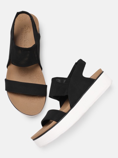 

Skechers Women Black Solid SUMMER ROSE Sandals