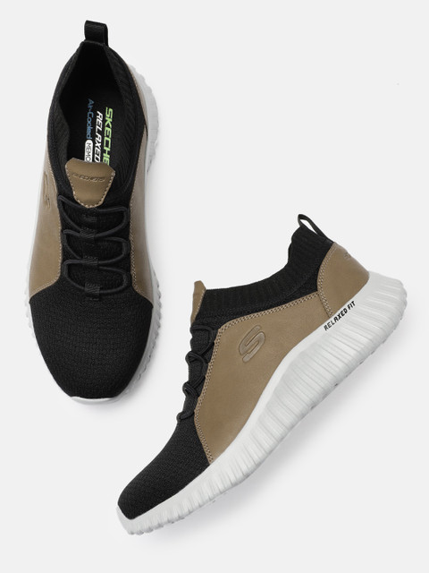 

Skechers Men Brown & Black DEPTH CHARGE 2.0 Slip-On Sneakers