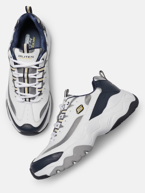 

Skechers Men White & Grey D'LITES 3.0 MERRITON Sneakers