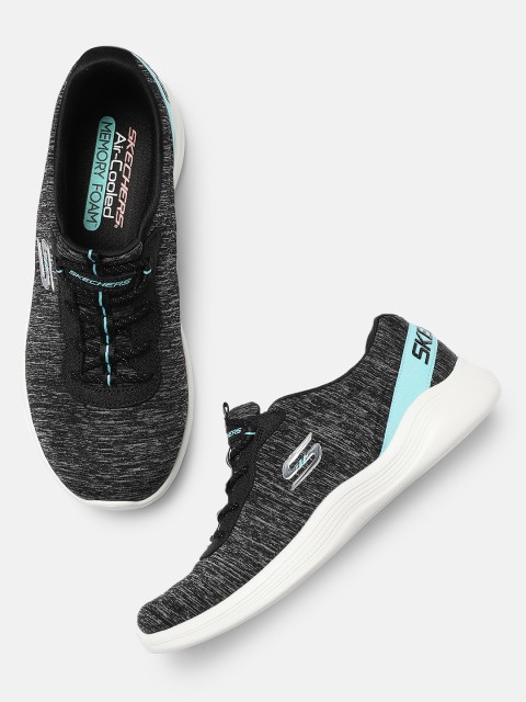 

Skechers Women Black & Grey ENVY Slip-On Sneakers