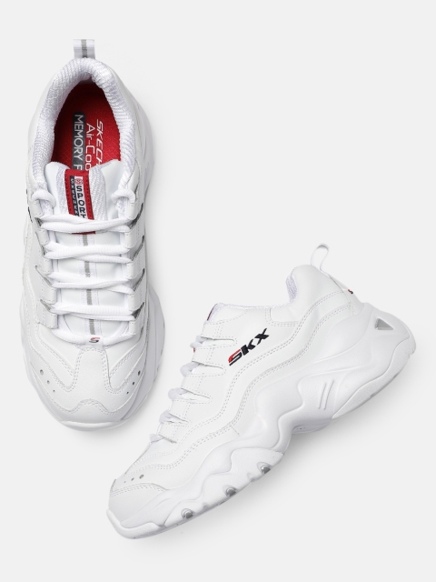 

Skechers Women White D'LITES 3.0 Sneakers