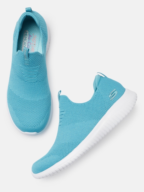 

Skechers Women Blue ULTRA FLEX Slip-On Sneakers