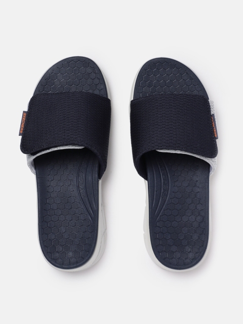 

Skechers Men Navy Blue Solid EQUALIZER 4.0 Sliders