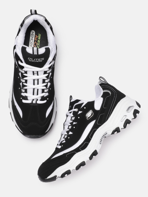 

Skechers Men Black D'LITES Sneakers