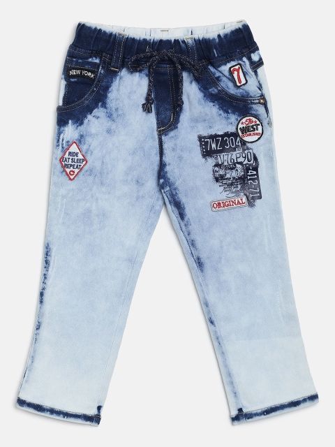

Actuel Boys Blue Regular Fit Mid-Rise Acid Wash Jeans