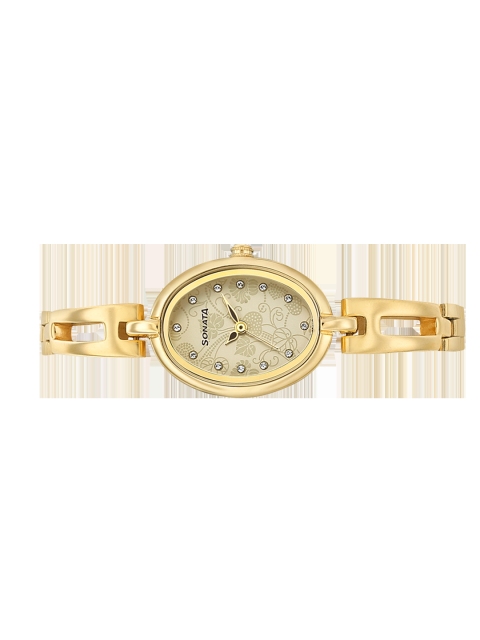 Women Beige Analogue Watch 8148YM03