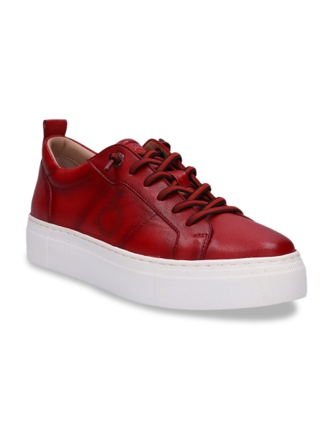 

Bugatti Women Red Leather Sneakers