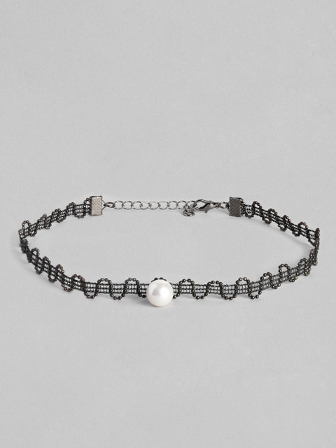 

DressBerry Black Beaded Choker Necklace
