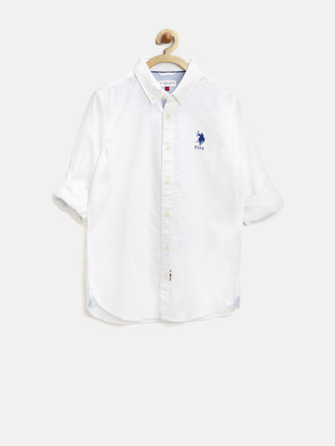 

U.S. Polo Assn. Kids Boys White Casual Shirt