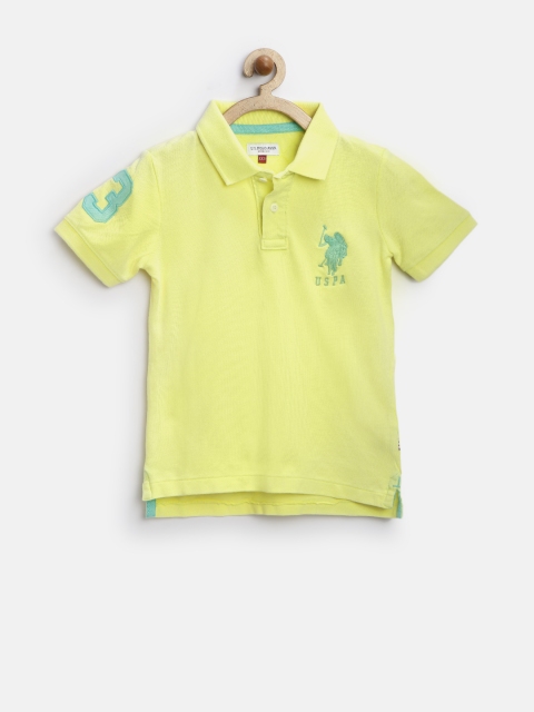 

U.S. Polo Assn. Boys Lime Yellow Polo T-shirt