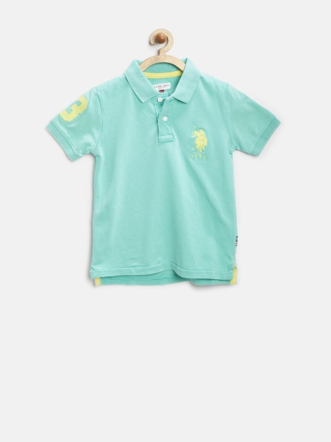 

U.S. Polo Assn. Boys Mint Green Polo T-shirt