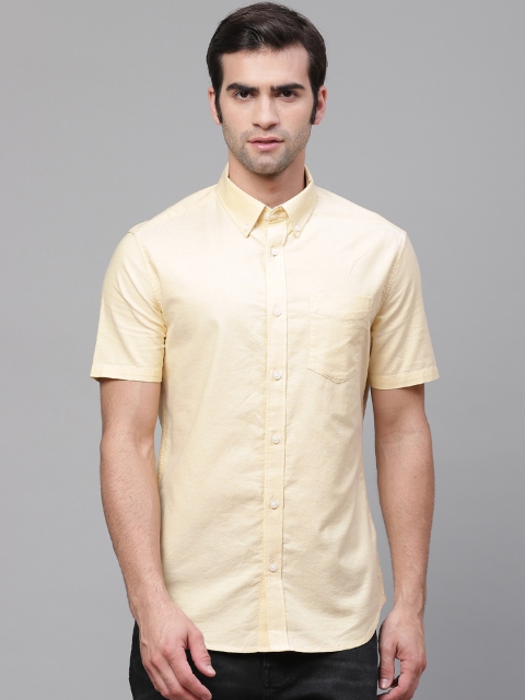 

Marks & Spencer Men Yellow Regular Fit Solid Casual Shirt