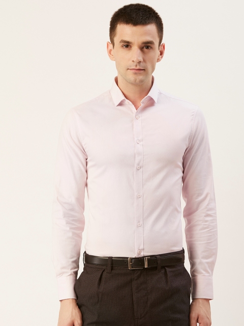 

Marks & Spencer Men Pink Tailored Fit Self Design Formal Shirt