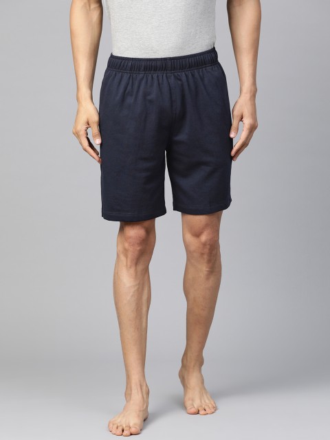 

Marks & Spencer Men Navy Blue Solid Lounge Shorts
