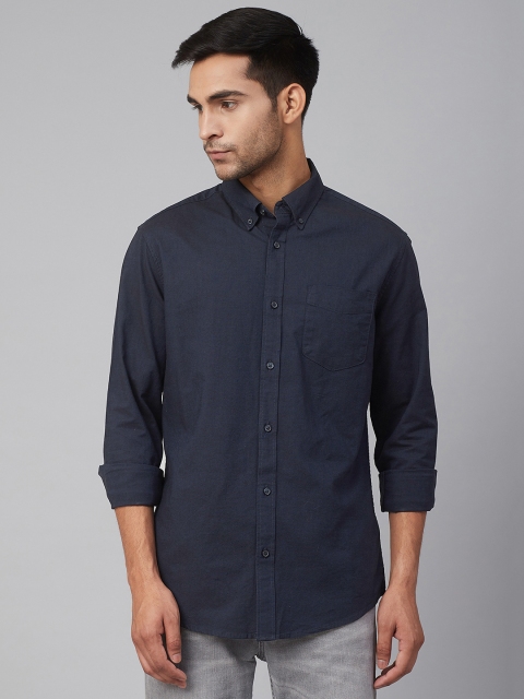 

Marks & Spencer Men Navy Blue Regular Fit Easy Iron Solid Casual Shirt